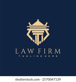 JJ initial monogram logo for lawfirm vector design