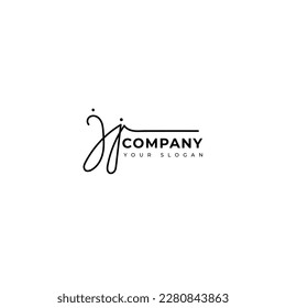Jj Initial signature logo vector design