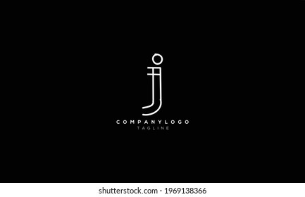 JJ J AND J Abstract initial monogram letter alphabet logo design