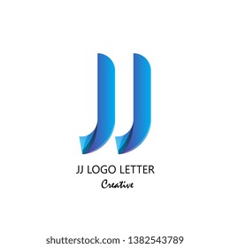 jj j circle lowercase design of alphabet letter combination with infinity suitable as logo for a company or corporate business template design - Vector