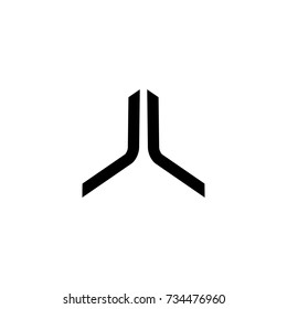 JJ J Letter Initial Logo Vector