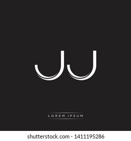 jj j logo. Initial Letter Split Lowercase Design Template 