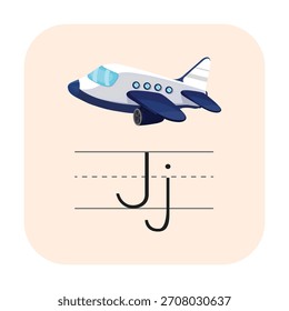 Jj para Jet vetor para crianças