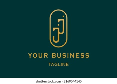 JJ letter logo design, icon, symbol, initial, monogram. Combination of JJ letter in classic modern monogram logo design style. Very suitable for realtor, singer, coach, jewelry store visual identity.