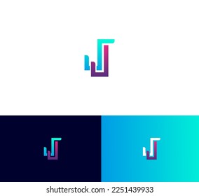 JJ letter logo design template elements. Modern abstract digital alphabet letter logo. Vector illustration. Colorful JJ logo.