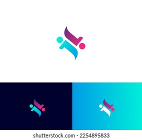 JJ letter logo design template elements. Modern abstract digital alphabet letter logo. Vector illustration.