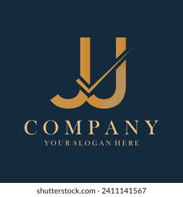 JJ Letter Logo Design Template Vector. Creative initials letter JJ logo concept.
