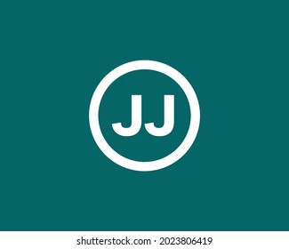 plantilla de vector de diseño de logotipo de letras JJ