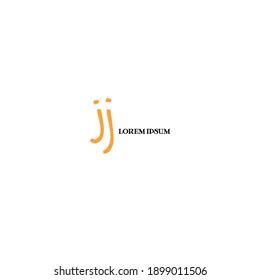 Icono de símbolo de signo de la plantilla de vector de la letra JJ