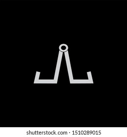 JJ Letter monogram with abstrac concept style design