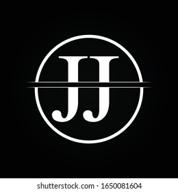 Plantilla vectorial de diseño de logotipo de tipo de letra JJ. Diseño del logo de la carta abstracta JJ