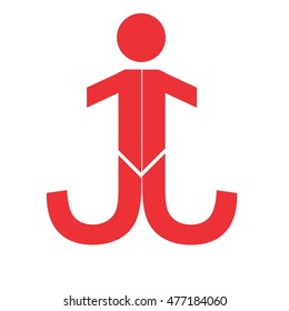 jj letter vector logo