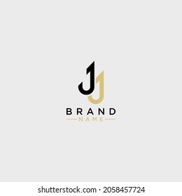 JJ logo design. monogram logo with initial JJ. icon logo letter J and J