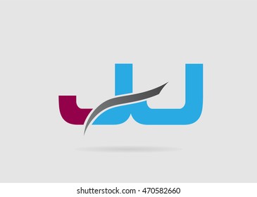 JJ Logo. Vector Graphic Branding Letter Element
