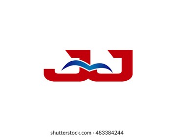 JJ Logo. Vector Graphic Branding Letter Element
