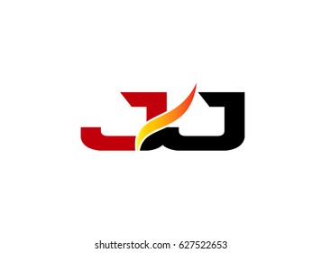 JJ Logo. Vector Graphic Branding Letter Element

