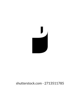 JJ Negative Space Monogram Logo – Modern Minimal Lettermark Design