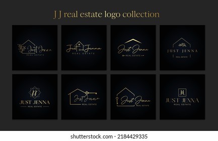 JJ Real estate logo. Realtor logo. property logo design vector template
Real estate logo design with full branding business card, stumps, email signature, and social media kit
