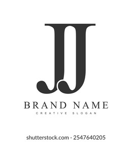 Plantilla de logotipo de moda JJ. Letra inicial j y estilo de fuente clásico j. Logotipo creativo para el nombre o la identidad de la empresa. Ilustración vectorial.