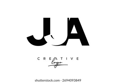 JJA Creative Minimalist Negative Space Latter Logo with Modern Monogram for Branding and Business Lettermark Logo with Initial Letters Logo Design for Branding.