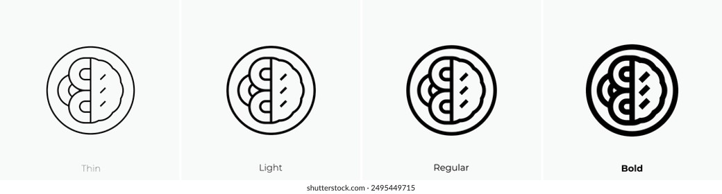 icono jjajangmyeon. Diseño de estilo fino, ligero, regular y audaz aislado sobre fondo blanco
