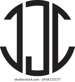 JJJ Circle logo design, icon, symbol, vector file, 