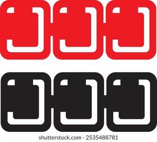 Diseño del logotipo del rectángulo de JJJ, icono, símbolo, archivo del Vector 