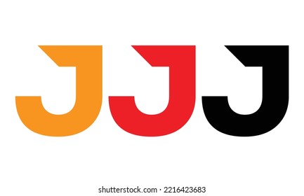 JJJ diseño inicial de tres letras de diseño vectorial plantilla, monograma, abstracto, marca de palabras, marca de letras, negocios, tipografía, plano, minimalista, marca, logotipo de letras iniciales, símbolo, geométrico, aislado,