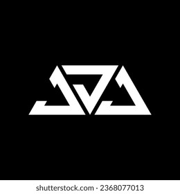 JJJ triangle letter logo design with triangle shape. JJJ triangle logo design monogram. JJJ triangle vector logo template with red color. JJJ triangular logo Simple, Elegant, and Luxurious design.