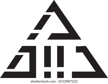 JJJ Triangle logo design, icon, symbol, vector file 