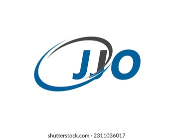 Letra jJO diseño creativo elegante del logo de swoosh