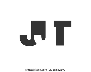 Diseño de logo JJT. Letra inicial J J T estilo de letra en negrita para startups tecnológicas, consultoría, marca corporativa. Nombre creativo de la empresa, titulares de la tipografía, identidad, logotipo de moda. Ilustración vectorial.
