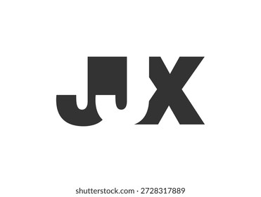 JJX logo design. Initial letter J J X bold font style for tech startups, consulting, corporate branding. Creative company name, headlines typography identity, trendy logotype. Vector illustration.