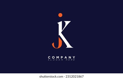 JK Alphabet letters Initials Monogram logo KJ, J and K