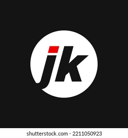JK comany name initial letters monogram. JK vector icon.
