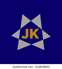 JK company name monogram with six triangles.