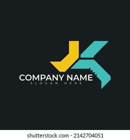 JK constriction  logo vector illustration design 