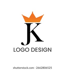 Jk Crown Plantilla de diseño de logotipo