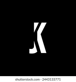 JK custom letter initial logo design