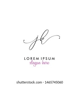 JK Initial beauty monogram logo vector