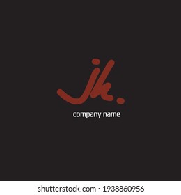 jk initial isolated black graphic creative branding draw art element for identity