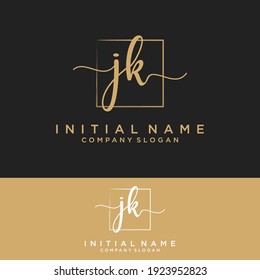 JK Initial letter handwriting and signature logo.