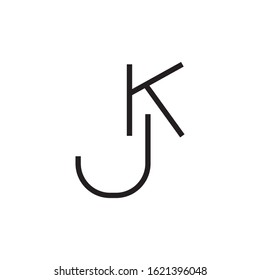 JK initial letter logo template vector icon design