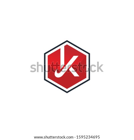 JK initial logo, icon logo abstarct