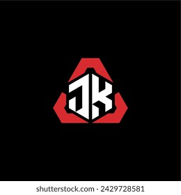 JK logotipo inicial concepto moderno y futurista para la exportación o el logotipo del juego
