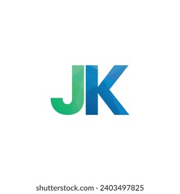 jk initials letter monogram logo icon