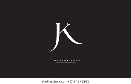 JK, KJ Abstract Letters Logo Monogram