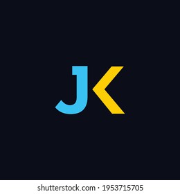 JK and KJ or J and K Abstract Letter Mark Logo Template for Business