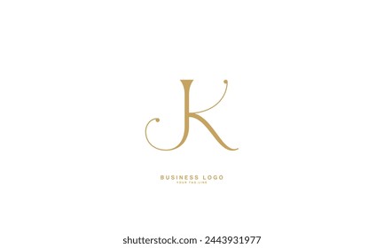 JK, KJ, J, K, Abstract Letters Logo Monogram