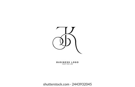 JK, KJ, J, K, Abstract Letters Logo Monogram